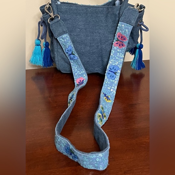 America and Beyond Azure BUTTERFLY BALLET handheld bag colorful - Picture 4 of 11